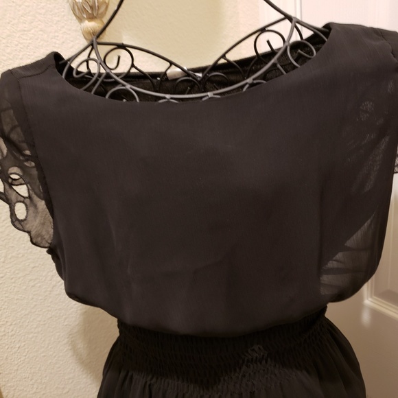 NWT Bar III Black Cap Sleeve Dress. - Picture 3 of 8